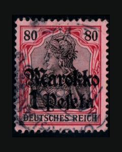 VINTAGE:MOROCCO-GERMAN 1906 USD LHSCOTT #41  $260 LOT #190566  