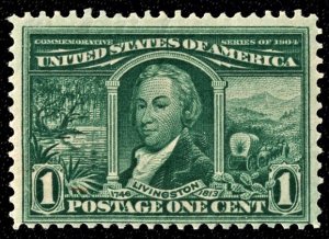 US 323 MNH F 1 Cent Dr. Robert R. Livingston CV $60