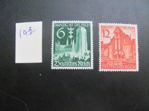 Germany 1939 MNH SC 492-493 SET  VF/XF  (193)