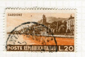 ITALY; 1953 early Tourist Pictorial issue fine used 20L. value