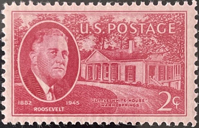 Scott #931 1945 2¢ Roosevelt and Little White House MNH OG VF