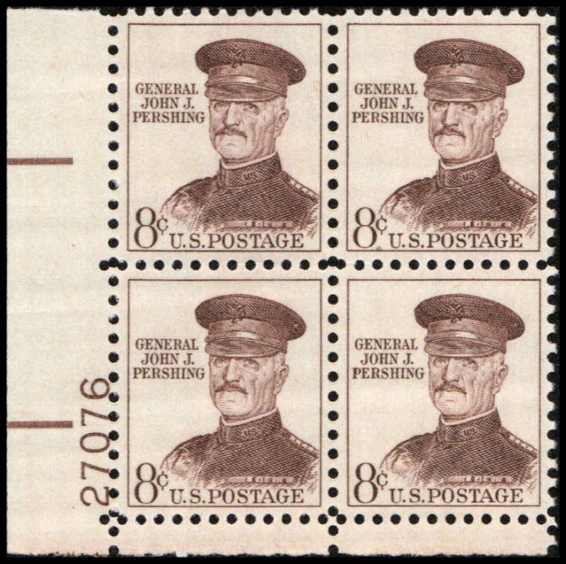 US #1214 PERSHING MNH LL PLATE BLOCK #27076