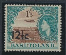 Basutoland  SG 65a   Mint  Hinged  - Opt surcharge  Type II 