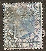 Straits Settlements 14 Used 1867 12c blue Victoria CV $10.00