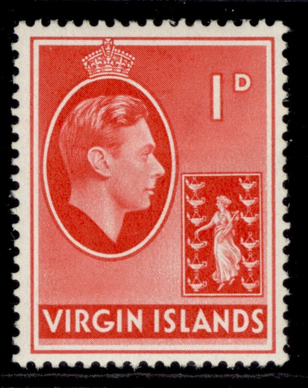 BRITISH VIRGIN ISLANDS GVI SG111a, 1d scarlet, M MINT. 