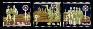 MALTA SG427/9 1969 CHRISTMAS MNH