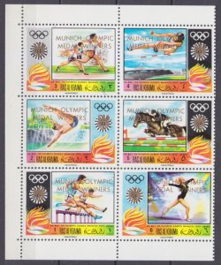 1971 Ras Al Khaimah 540-545VB 1972 Olympic Games in Munich overprint 18,00 €