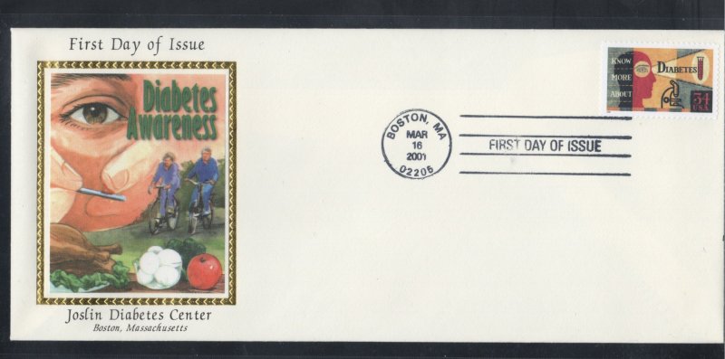 SC# 3503 - Diabetes - First Day Cover