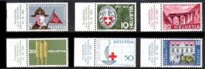 Switzerland  #422-427  Mint NH CV $5.40