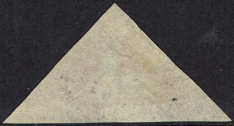 CAPE OF GOOD HOPE 1855 TRIANGLE 1D PERKINS BACON PRINTING USED 