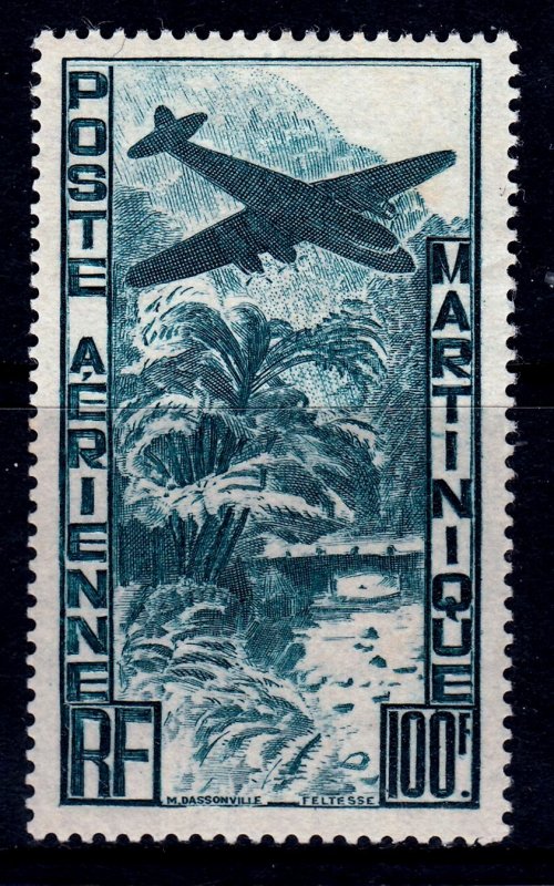 Martinique 1947 Airmail 100Fr Mint MH SC C11 SG 249 CV £8.25