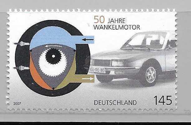 Germany 2429 50th Wankel Rotary Engine single MNH