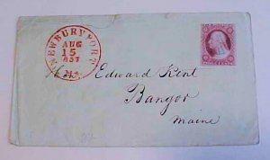 US #11 COVER NEWBURYPORT  MS 1857 YD