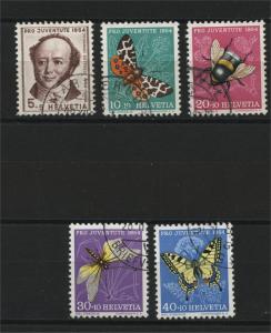 SWITZERLAND, PRO JUVENTUTE 1954, FULL SET VFU		