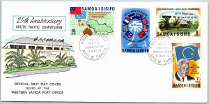 SAMOA - 25th ANNIVERSARY OF THE SOUTH PACIFIC COMMISSION CACHET FDC 1972