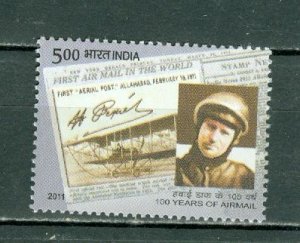 INDIA 2011 AVIATION  #2492   MNH