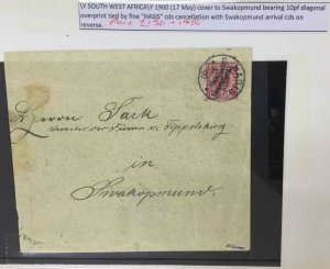 MOMEN: GERMAN SOUTH WEST AFRICA 1900 COVER LOT #64541