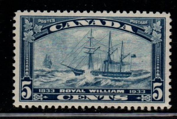 Canada Sc 204 1933 5c Royal William steamship stamp mint NH