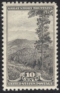 #749 XF MNH OG-10c Smoky Mountains Park-HIGH GRADE GEM STAMP (REM #749-9)