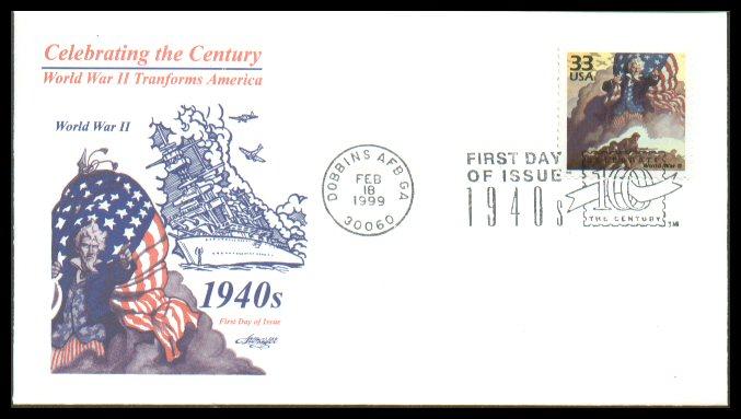 #3186a World War II Artmaster FDC