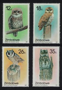 Zimbabwe Owls 4v 1987 MNH SG#710-713