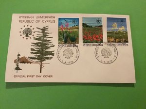 Cyprus First Day Cover Trees Plants 1970 Stamp Cover R43226