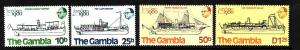 D5-Ships-Boats-Gambia-Scott#408-11-unused NH set-1980-