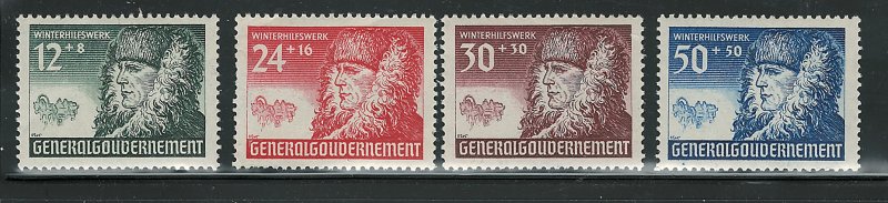 POLAND 1943 'GENERAL GOVERNMENT #NB8 - NB11 MNH