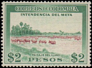 Colombia #662, Incomplete Set, 1956, Hinged