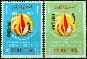 Iraq 1972 Human Rights Official Set of 2 SG0976-0977 V.F MNH