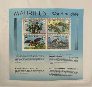 Souvenir Sheet Mauritius Scott #472a nh