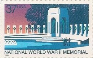US 3862 National World War II Memorial 37c single (1 stamp) MNH 2004