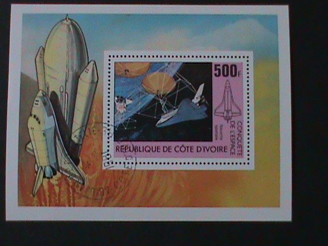 IVORY COAST-1981-CONQUEST OF THE SPACE--CTO S/S VF-FANCY CANCEL-HARD TO FIND