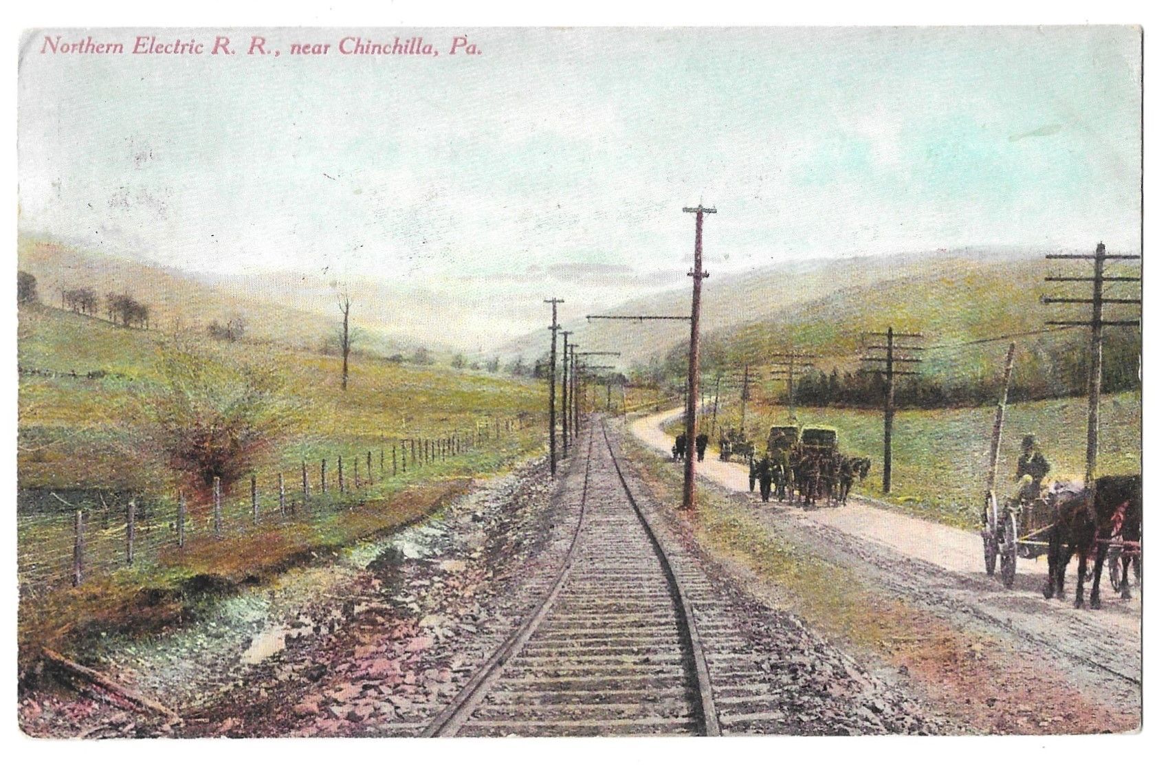 Clarks Summit to Canadensis, PA 1909 Northern Electric Railroad, Mailed