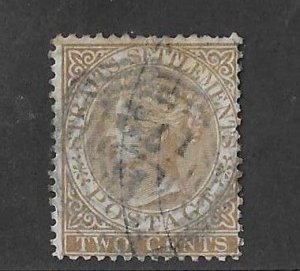 Straits Settlements Sc #10 used FVF