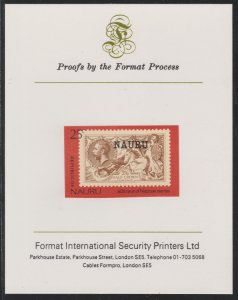 NAURU 1976 STAMP ANNIVERSARIES   imperf on FORMAT INT PROOF CARD