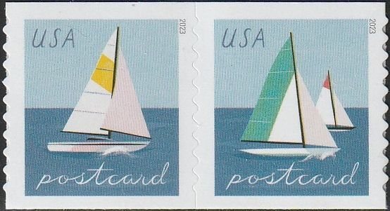 5750a MNH coil pair Sailboats - no per item S&H fee