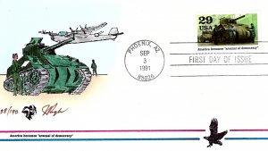 Pugh Designed/Painted WWII Arsenal of Democracy FDC.. 82 of 190 created!