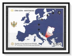 Montenegro #130 Europa 50th Anniversary Imperf S/S MNH