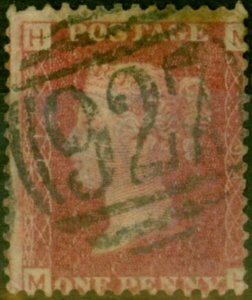 GB 1864 1d Red SG43 Pl 91 (M-H) Fine Used