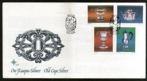 South Africa 1985 Old Cape Silver Pots Art Pottery Sc 660 63 FDC # 16052