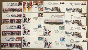 EDKEN CACHETS BIG COLLECTION 94 DIFF. COMMEMORATIVES BLOCKS BOOKLETS VALUE TO $4