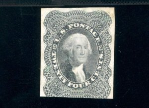 USAstamps Unused VF US Serie of 1857 Washington Proof Scott 37P5 NGAI +Cert