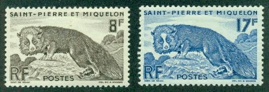 St. Pierre & Miquelon #343-344  Mint VF VLH  Scott $13.50