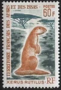 Afars & Issas 314 (mvlh, light crease) 60fr ground squirrel (Xerus rutilus)