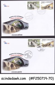 TURKEY - 2018 HISTORICAL BRIDGE / EUROPA - SET OF 2 FDC