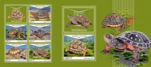 Z08 IMPERF GB18603ab GUINEA-BISSAU 2018 Turtles MNH ** Postfrisch Set