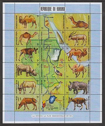 Burundi Animals 336 Souvenir Sheet MNH VF