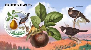 2024 06 - GUINEA BISSAU - FRUITS & BIRDS      1V  complet set    MNH **