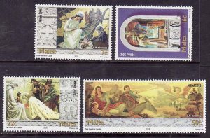 Malta-Sc#1224-7- id8-unused NH set-Christmas-Mosaics-2005-